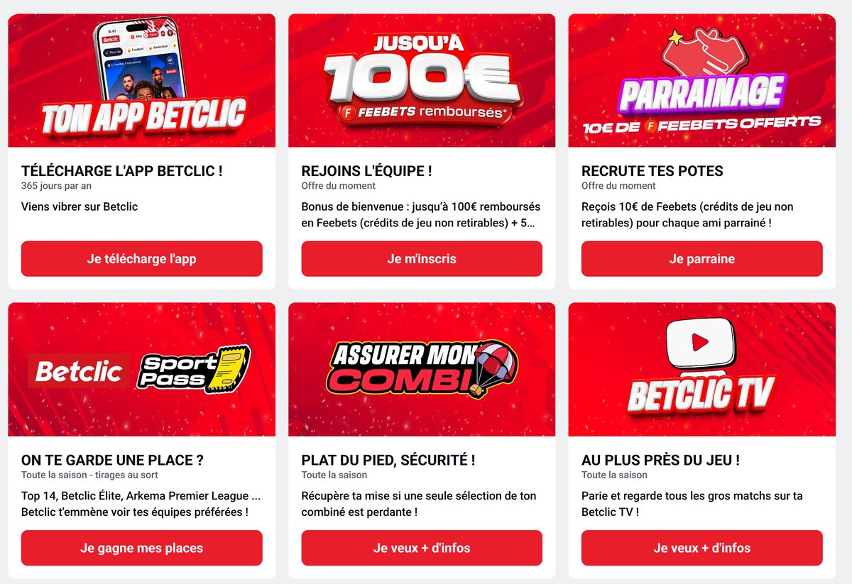 les promotions récurrentes de Betclic